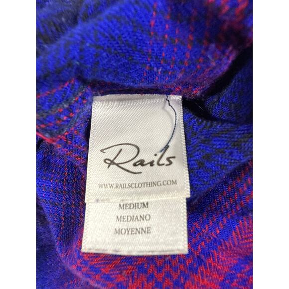 Rails Hunter Azule Scarlet Plaid Flannel Shirt Women’s Medium Button Down - Picture 5 of 8